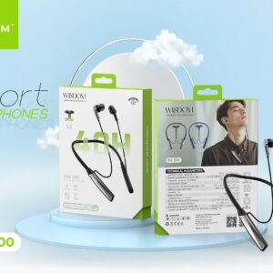 Wisdom RM200 Wireless Neckband Earphone – 40H Playback
