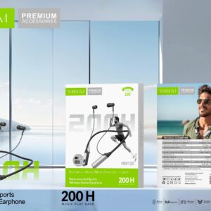 Wisdom RM120 Wireless Neckband Earphone – 200H Playback